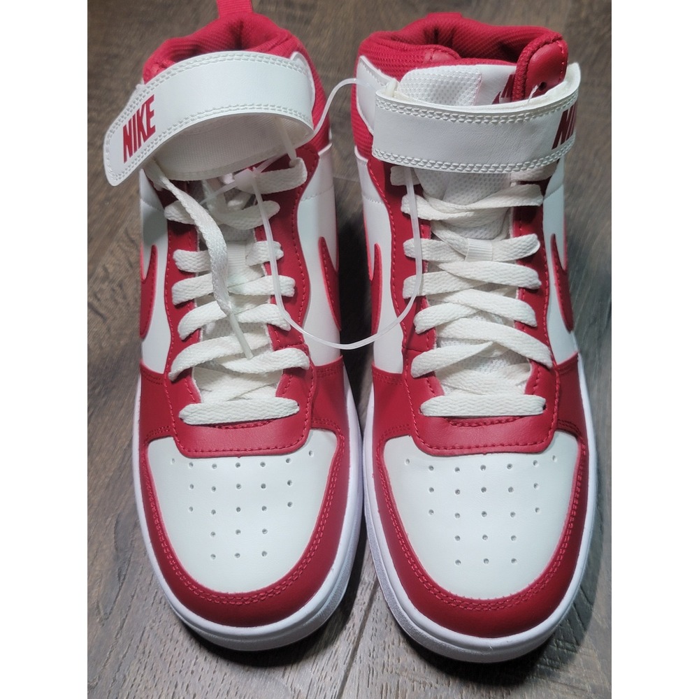 Nike Court Borough Mid 2 University Red White Youth 6.5Y CD7782-124 Sneakers